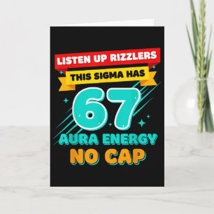 Cartão Prestem Atenção Rizzlers Este Sigma Tem 67 Energia
