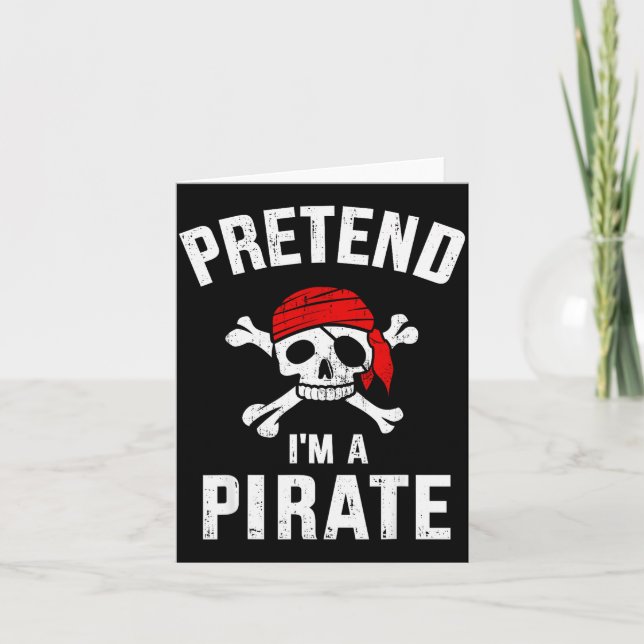 Cartão Pretend I'm A Rate Funny Lazy Easy Diy Halloween C (Frente)