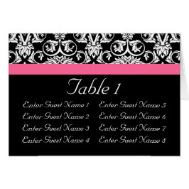 Cartão Preto com Damasco de Paixão Rosa