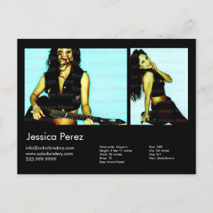 Cartão Preto de Ator/Modelo 2 Shot