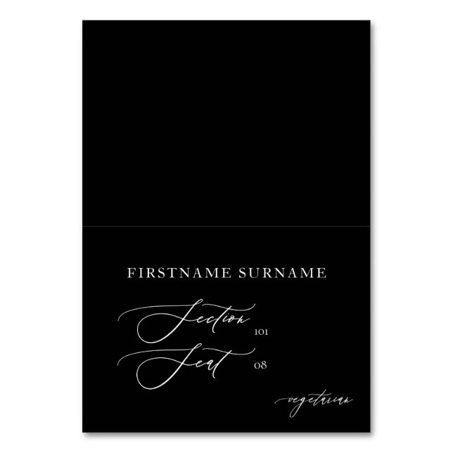 Cartão Preto de Casa Dobrada (Frente)