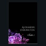 Cartão preto de casamento. Cartão de lugar roxo<br><div class="desc">Itens correspondentes - https://goo.gl/ItzCv9 população: por favor, note que você precisará dobrar as cartas no centro do nosso projeto: Você pode mudar o número de mesas, nomes e criar o número de cartões de lugar necessário. Coloque cada uma delas no carrinho separadamente: Você pode mudar a cor ou o tamanho...</div>