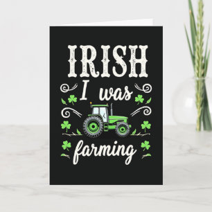 Cartão Preto de Trator Agrícola Irlandês