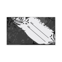 cartão preto e branco da nomeação do grunge