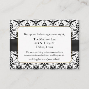 Cartão preto e branco do cerco do casamento tema