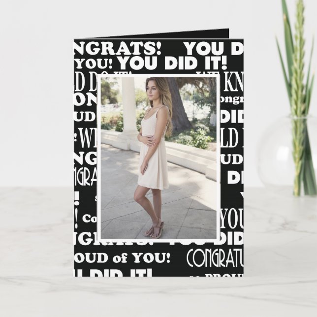 Cartão preto e branco para formando fotográfico (Frente)