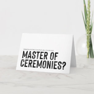Cartão Preto e branco seja o nosso mestre do casamento da