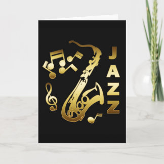 CARTÃO PRETO E DOURADO JAZZ