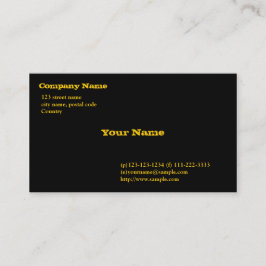 cartão preto, fontes douradas