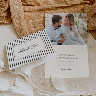 Cartão Preto Fotografia de Casamento com Script Clássic