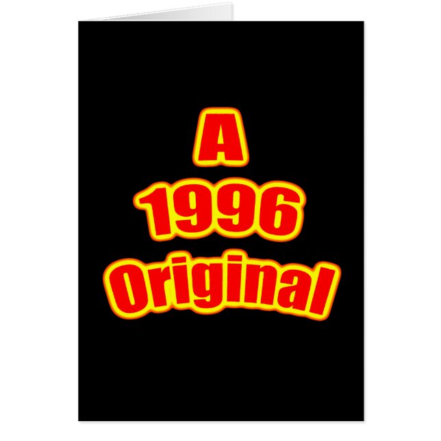 Cartão Preto original do vermelho 1996 (Frente)