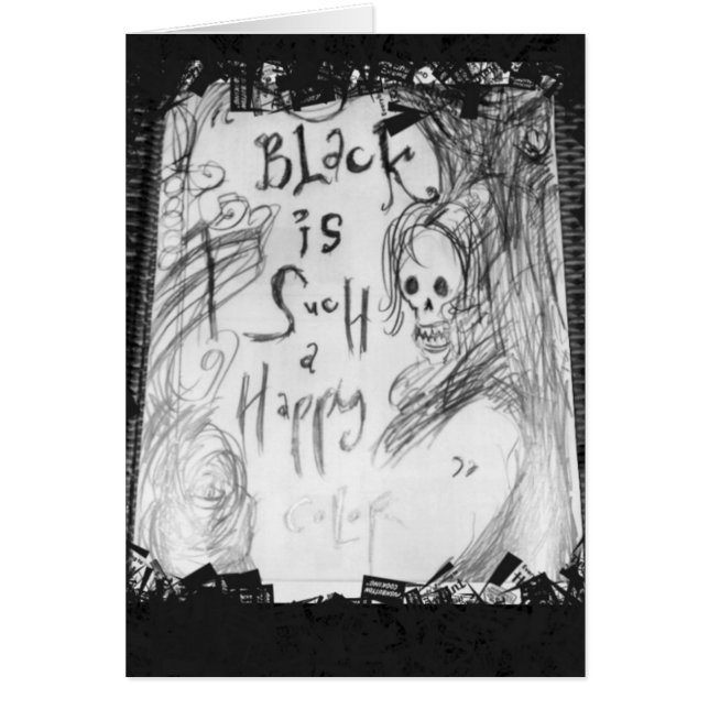 Cartão preto, uma cor tão feliz (Frente)