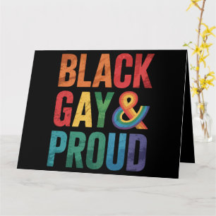 Cartão Pretos Gays e Orgulhosos LGBTQ Pretos Queer