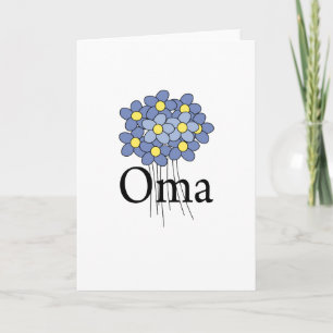 Cartão Pretty Blue Flower Oma T-shirt