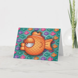 Cartão Pretty Colorful Goldfish Greeting Card