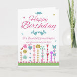 Cartão Pretty Granddaughter Birthday Card With Butterfly<br><div class="desc">A simplistic to the point pretty birthday greeting card with delicate elements and nice verse for your loved one</div>