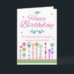 Cartão Pretty Granddaughter Birthday Card With Butterfly<br><div class="desc">A simplistic to the point pretty birthday greeting card with delicate elements and nice verse for your loved one</div>