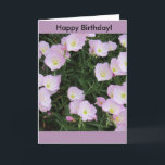 Cartão "Pretty in Pink" Birthday Card<br><div class="desc">A field of pink flowers.</div>