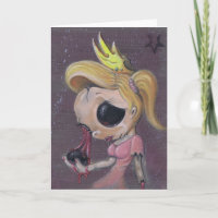 pretty little doll greeting card