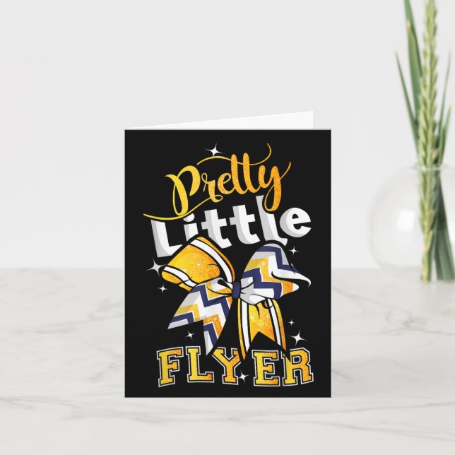 Cartão Pretty Little Flyer Cheer Cheerleading Team  (Frente)