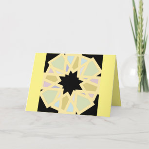 Cartão Pretty pale lemon design on black rim any occasion