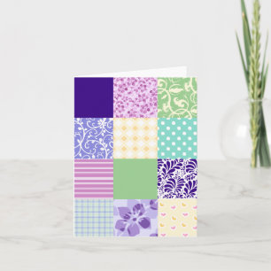 Cartão Pretty Patchwork Quilt inspired note cards