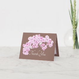 Cartão Pretty Pink Floral Thank You Botanical Flowers