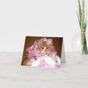 Cartão Pretty Princess Kitten - Blank Note Card