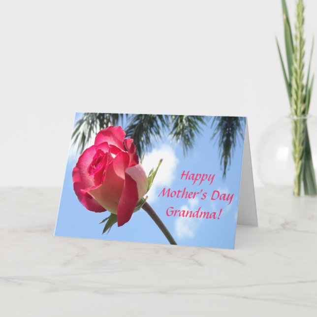 Cartão Pretty Tropical Happy Mothers Day Grandma Cards (Frente)
