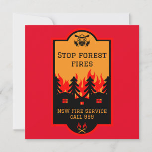 Cartão Prevenção a incêndios florestais