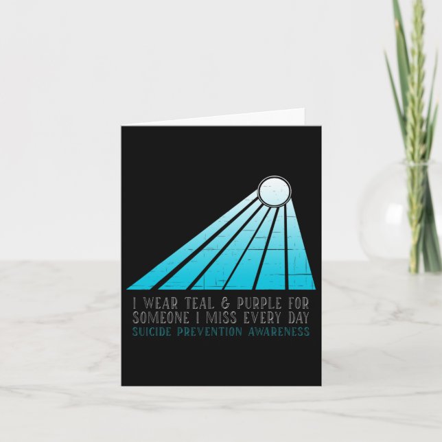 Cartão Prevenção Ao Suicídio Eu Visto Teto E Roxo Para Al (Frente)