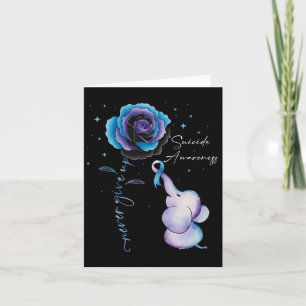 Cartão Prevenção ao suicídio Sensibilização do Elefante G