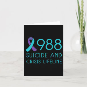 Cartão Prevenção do suicídio 988 - Sensibilização para o