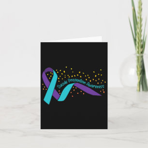 Cartão Prevenção Suicida Sensibilização Teal E Roxo