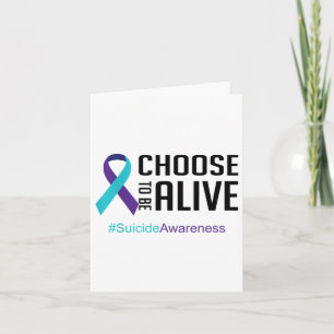 Cartão Prevenção Suicida Sensibilização Teal E Roxo