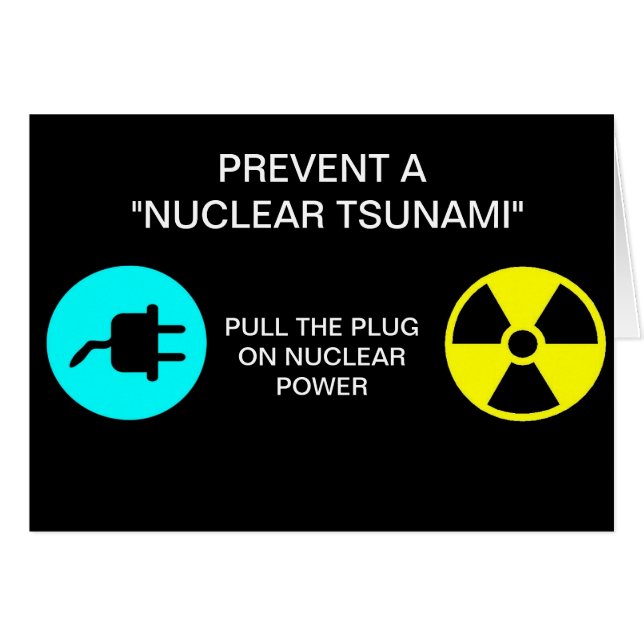 CARTÃO PREVENIR UM "TSUNAMI NUCLEAR" (Frente Horizontal)