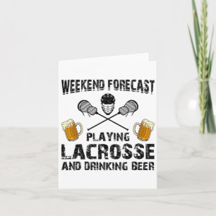 Cartão Previsão De Fim De Semana Reproduzindo Lacrosse E