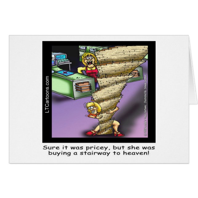Cartão Pricey Heavenway Engraçado (Frente Horizontal)