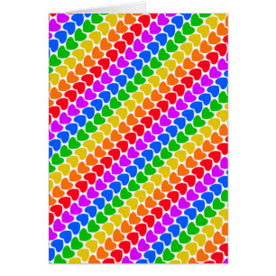Cartão Pride Rainbow Heart Line