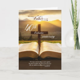 Cartão Priest 40th Ordination Anniversary Bible