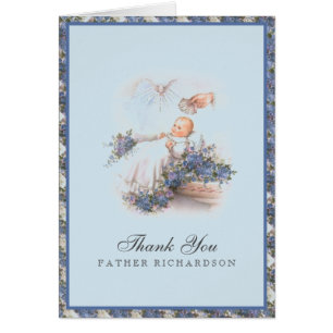 Cartão Priest Baptismest Obrigado Querida