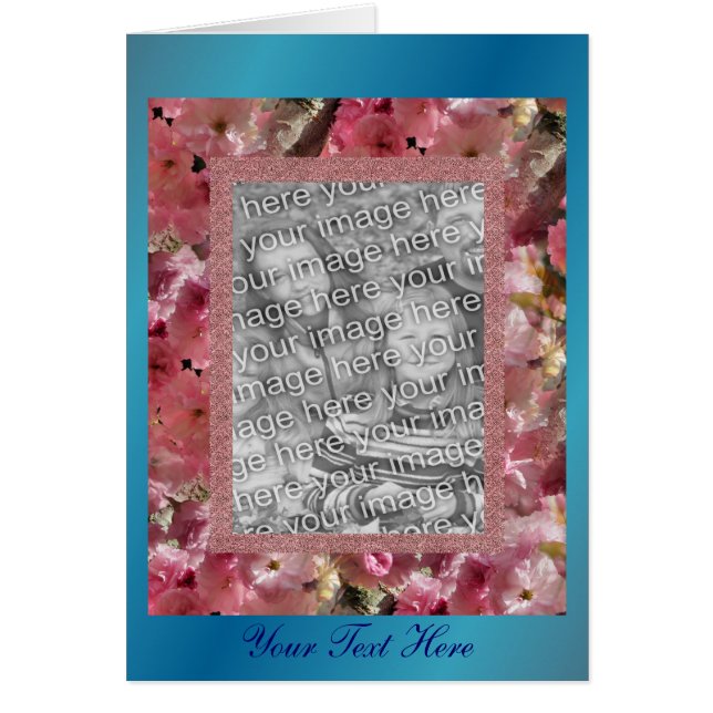 Cartão Primavera cor-de-rosa Flower Design (Frente)