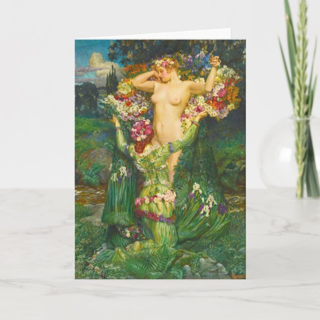 Cartão Primavera Crescente | Byam Shaw (Frente)
