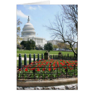 Cartão PRIMAVERA de construção do Capitólio dos EUA