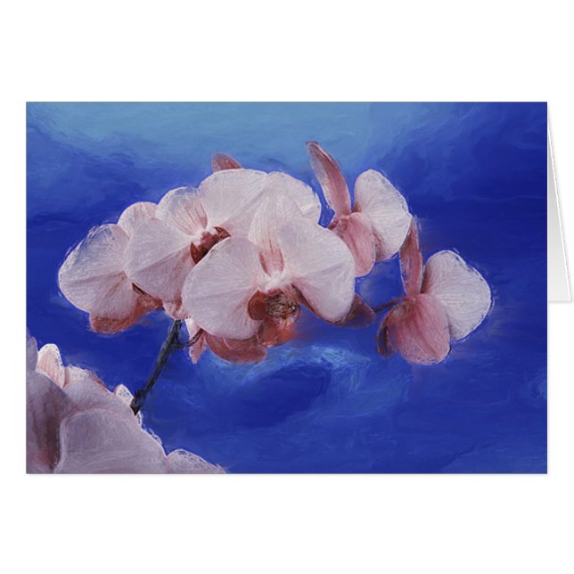 Cartão Primavera de orquídea (Frente Horizontal)