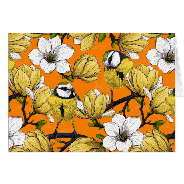 Cartão Primavera em amarelo (Frente Horizontal)