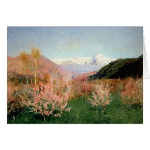 Cartão Primavera em Italia, 1890