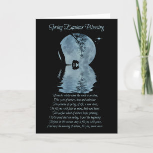 Cartão Primavera Equinox Blessings Card com Urso