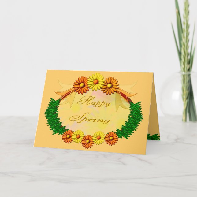 Cartão Primavera feliz (Frente)