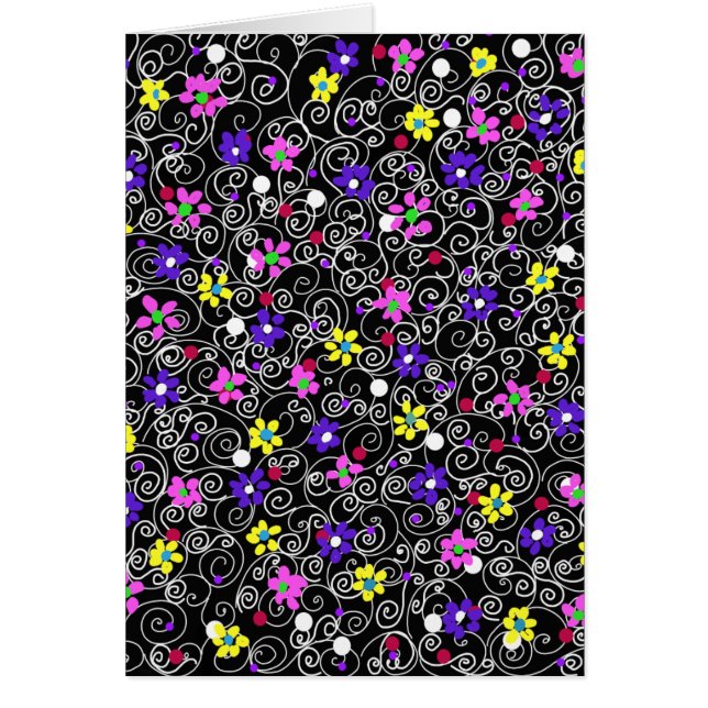 Cartão Primavera Floral Art (Frente)